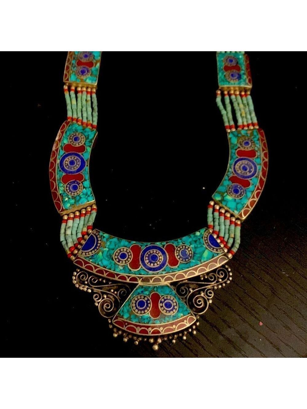 VINTAGE SW Turquoise Silver necklace